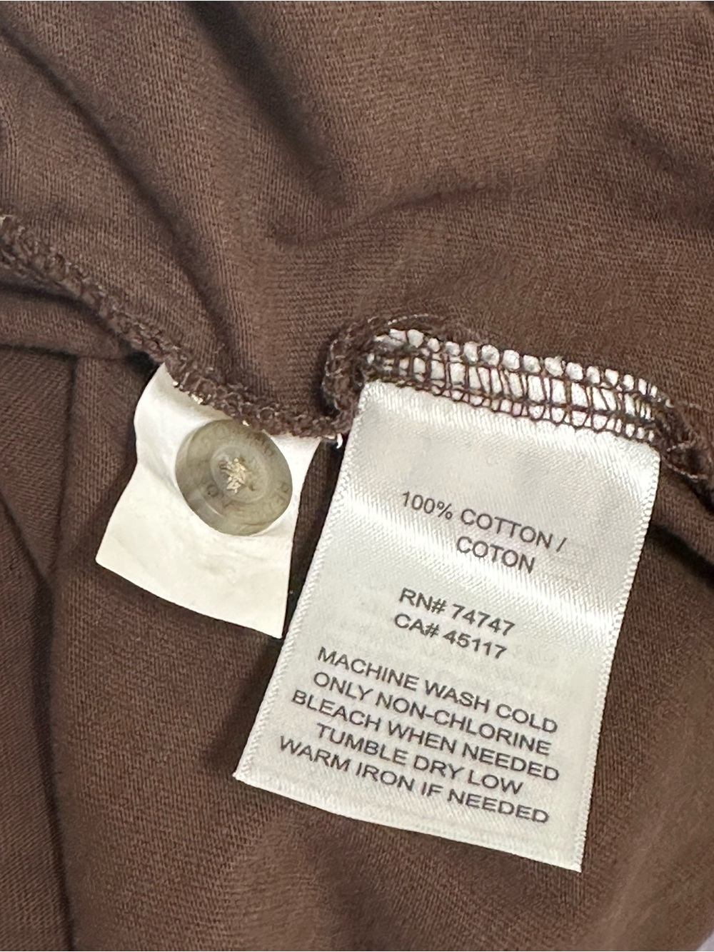 RedHead. Men's Brown Long-Sleeve Henley with Chest Pocket - Picture 4 of 5